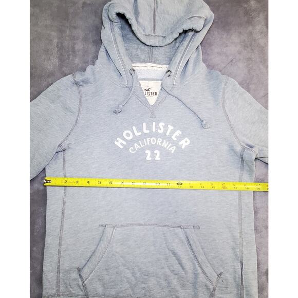 HOLLISTER WOMEN'S SZ L HOODED LOGO SWEATSHIRT HOODIE HEATHER GRAY CA17-54 - Picture 3 of 8